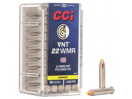 Náboj kulový CCI, VNT Varmint, .22 WMR, 30GR, Tipped VNT