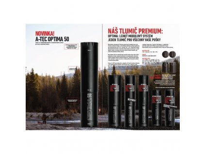 Tlumič A-TEC, model OPTIMA 45, modulový, pro ráže do 6,5mm, na závit 5/8"-24 UNEF