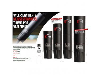 Tlumič A-TEC, model H2 Mega, 3 modulový, pro ráže do 6,5mm, na adaptér A-LOCK Mini