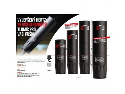 Tlumič A-TEC, model H2 Mega, 3 modulový, pro ráže do .223" (5,56mm) na adaptér A-LOCK Mini