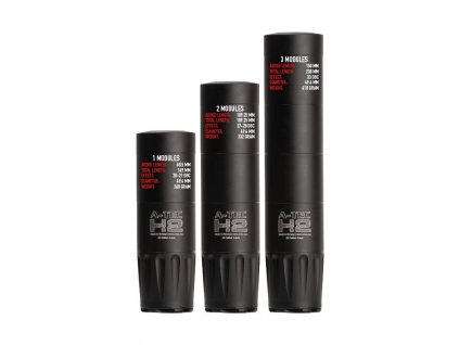 Tlumič A-TEC, model H2, 3 modulový, pro ráže do 6,5mm, na závit M17x1mm