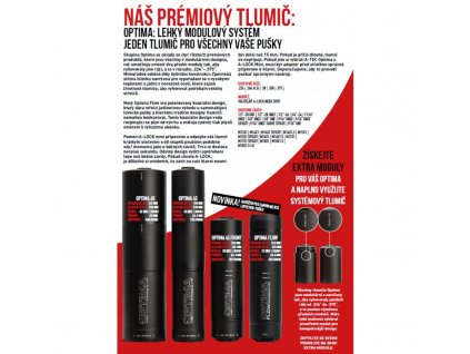 Tlumič A-TEC, model OPTIMA 45, modulový, pro ráže do .223" (5,56mm),na adaptér A-LOCK Mini