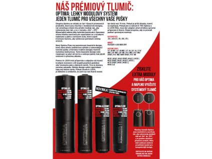 Tlumič A-TEC, model OPTIMA 60, modulový, pro ráže do 6,5mm, na adaptér A-LOCK Mini