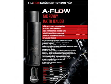 Tlumič A-TEC, A-FLOW 3+1, modulový, pro ráže .223" (5,56mm), na tlumič výšlehu A-FLOW