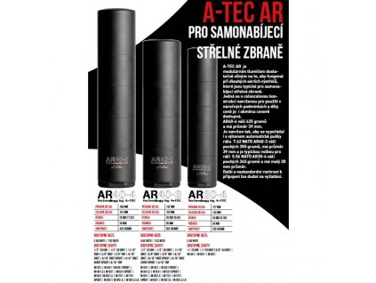 Tlumič A-TEC, AR 40-4, modulový Cerakote pro ráže do .223" (5,56mm), na Flash Hider A-FLOW