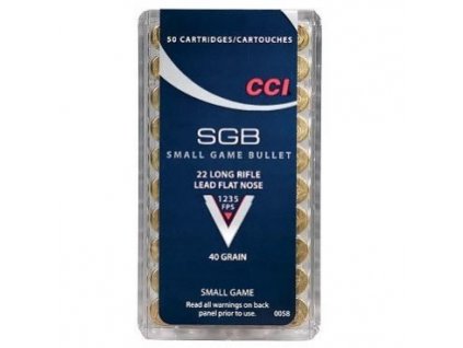 Náboj kulový CCI, Small Game - SGB, .22LR, 40GR (2,6g), LFN