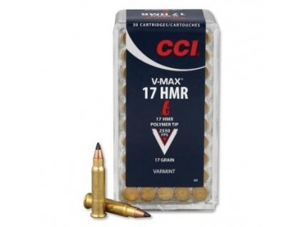 Náboj kulový CCI, Varmint, .17 HMR, 17 GR, Poly-Tip V-Max