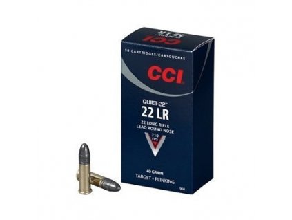 Náboj kulový CCI, Subsonic Quiet-22 Target, .22LR, 40GR (2,6g), LRN