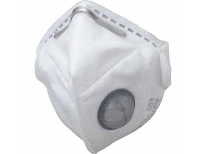 Skládací respirátor REFIL 651 s výdechovým ventilkem, FFP3 - s blistrem