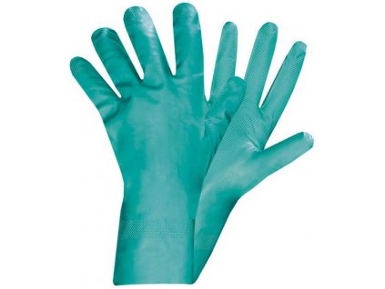 Pracovní rukavice Grebe z nitrilu, reliéfním povrchem na dlani a prstech, vel. 8
