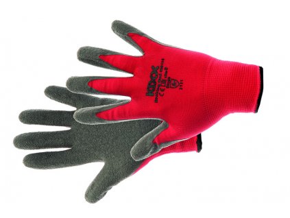 Nylonové rukavice ROCKING RED, zachována citlivost v prstech, vel. 10 - červená