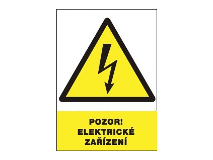 Značení - POZOR! ELEKTRICKÉ ZAŘÍZENÍ