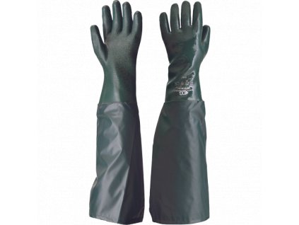 TACHOV Rukavice UNIVERSAL zdrsněné, máčené v PVC s nitrilem , v délce 65 cm