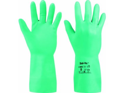 Antistatické rukavice SOLVEX s ochranou proti chemikáliím, vel. 8