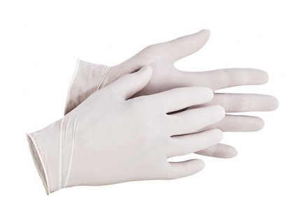 Jednorázové latexová rukavice HS-06-002, pudorvané, vel. 8