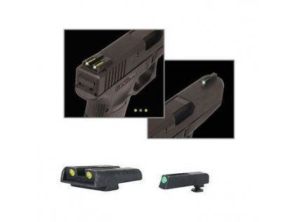 Mířidla Truglo, TFO - Tritium+optické vlákno, pro pistole Sig (8-8), zelené/žluté