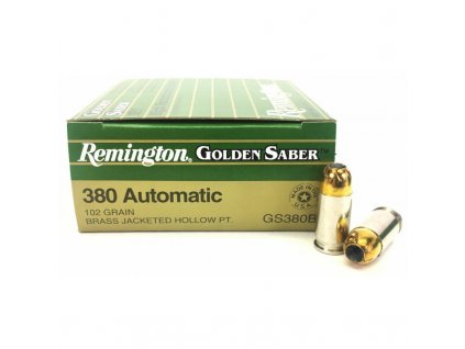 Náboj kulový Remington, Golden Saber, .380 Auto, 102GR, BJHP