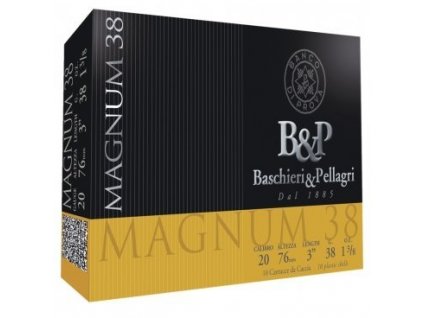 Náboj brokový Bashieri a Pellagri, Magnum 38, 20/76, brok3,5mm, 38g, kování 16mm