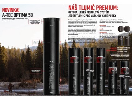 Tlumič A-TEC, model OPTIMA 60, modulový, pro ráže do .375" (9,5mm), na adaptér A-LOCK Mini