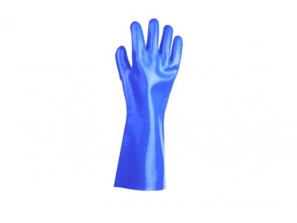 Rukavice UNIVERSAL hladké,máčené v PVC s nitrilem, vel. 10, v délce 45 cm - modré