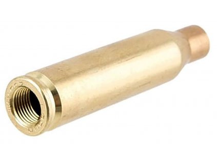 Modifikovaná nábojnice Hornady, pro měření délky k přechod. kuželu u ráže .338 LapuaMag