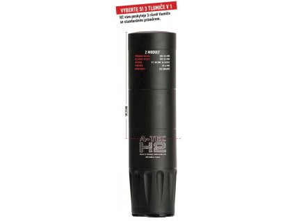 Tlumič A-TEC, model H2, 2 modulový, pro ráže do 6,5mm, na závit M14x1mm