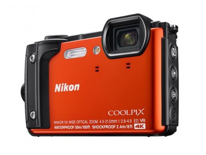 NIKON COOLPIX W300 Orange + 2 in 1 plovoucí popruh