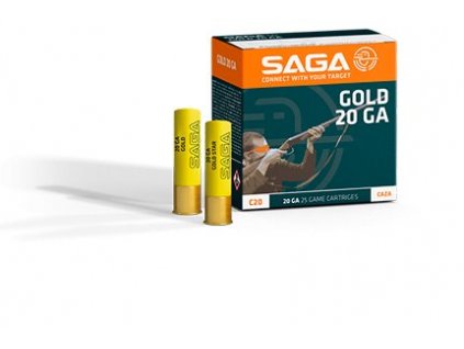 Náboj brokový Saga, Gold, 20x70mm, brok č. 9/ 2mm, 28g
