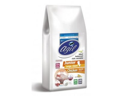 Agil Junior Large&Giant Low Grain Chicken, Lamb 10kg