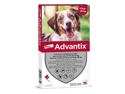 Advantix Spot On 1x2,5ml pro psy 10-25kg (1 pipeta)