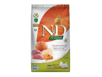 N&D Pumpkin DOG Adult Mini Boar & Apple 800g