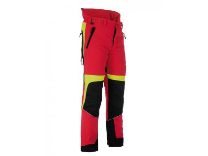 Kalhoty strečové Forestprofi do pasu červeno-žluté
