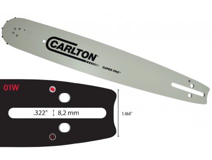 Přechodová vodící lišta CARLTON Super Pro 18", .3/8", 1,5 mm