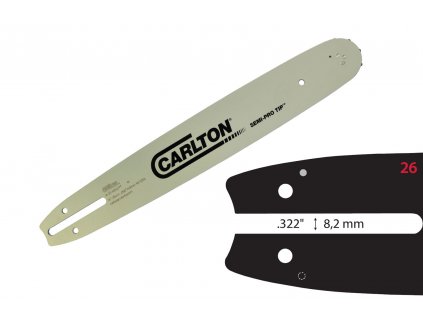 Vodící lišta CARLTON Semi-Pro Tip 14", .3/8" LoPro, 1,3 mm(1426N150PT)