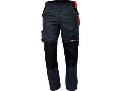 Pracovní kalhoty KNOXFIELD s elastickým pasem, antracit - oranžová 60