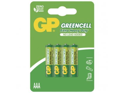 Zinkochloridová baterie GP Greencell R03(AAA),blistr
