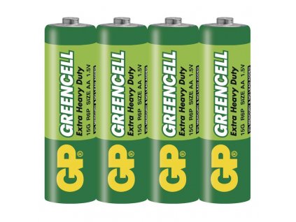 Zinkochloridová baterie GP Greencell R6 (AA) fólie