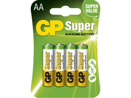 Alkalická baterie GP Super LR6 (AA), blistr