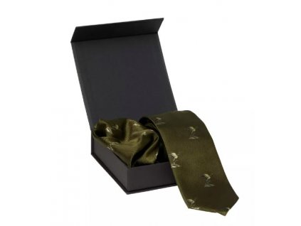 Chevalier Ducks Tie  & Hanky Set Green, OS