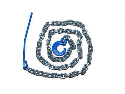Řetězový úvazek stříbrno-modrý G100 8mm/ 2m