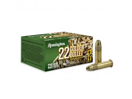 Náboj kulový Remington, Golden Bullet HP, .22LR, 36GR (2,33g), poměděná HP, balení 225ks