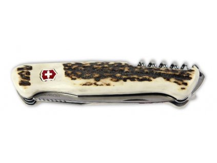 Švýcarský zavírací nůž Victorinox s parohovými střenkami - nůž+pilka