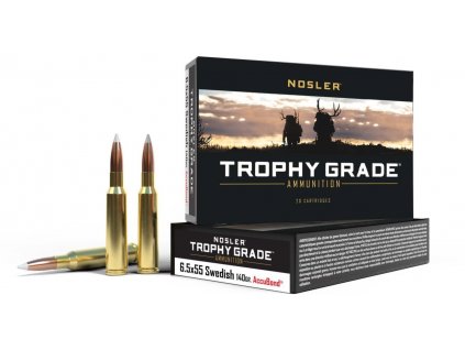 Náboj kulový Nosler, Trophy Grade, 6,5x55 SE, 140GR (9,07g), Accubond