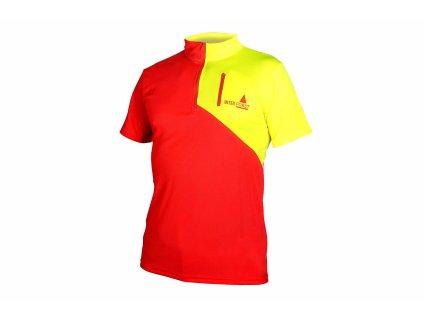 Funkční tričko IF krátký rukáv, červeno - žluté - XXXL