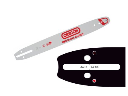 Vodící lišta OREGON Single Rivet 16", .3/8", 1,3 mm; 160SDEA095