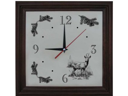 e65a682254a399 983 hodiny srnec tmavy ramecek
