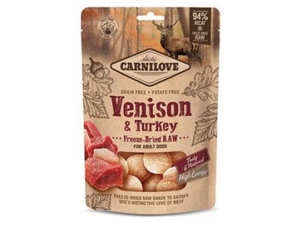 Carnilove Raw Freeze-Dried Snacks Venison&Turkey 60g