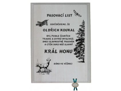 Pasovací list král honu č.723 - Pasovací list král honu na frézované desce