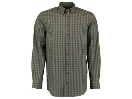Tom Collins pánská košile zelené káro s oranžovým doplňkem