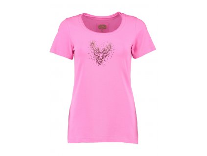 Dámské tričko růžové s jelenem